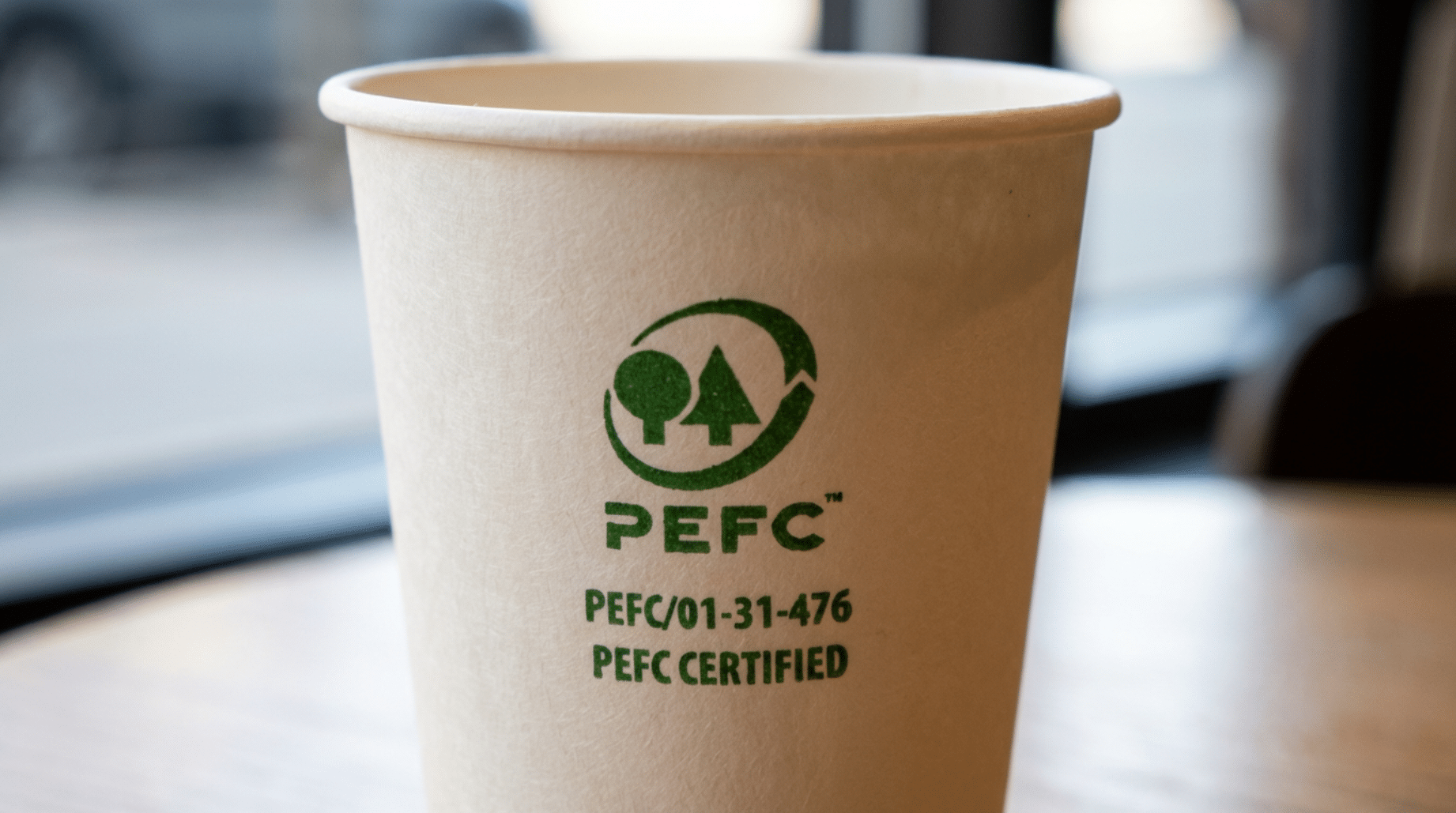 PEFC Certified coffee cup