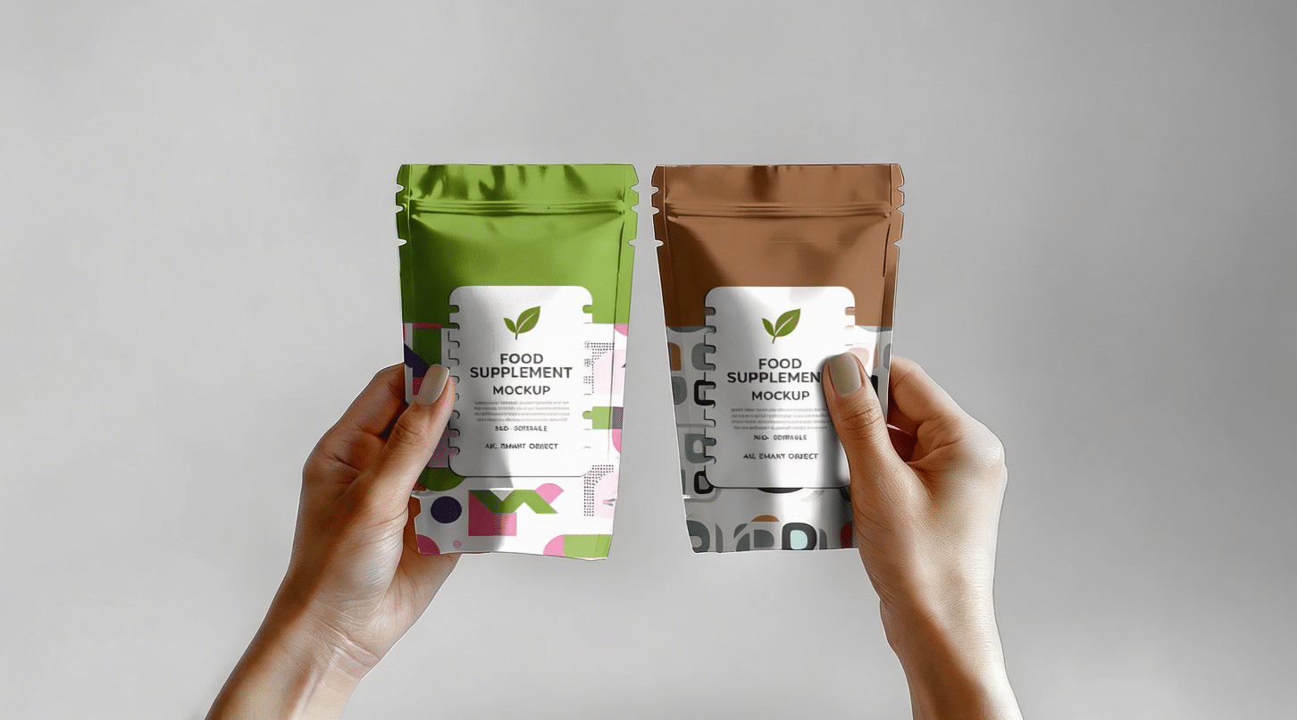 food supplement packaging mockup